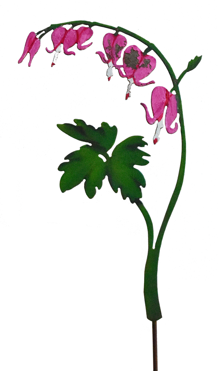 Bleeding Heart - Hand Painted Wildflower Stake