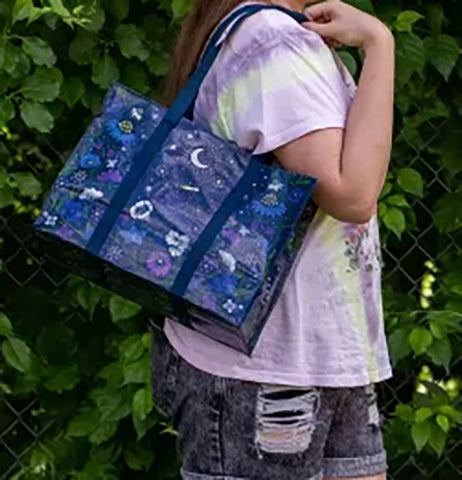 Starry Garden Shoulder Tote