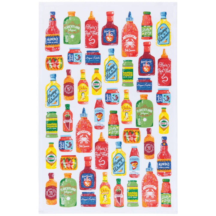 Hot Sauce Graphics Dishtowels Set of 2