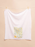 Lemon Tree Watercolor Cotton Flour Sack Tea Towel