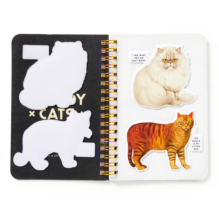 Brass Monkey Moody Cats Sticker Book