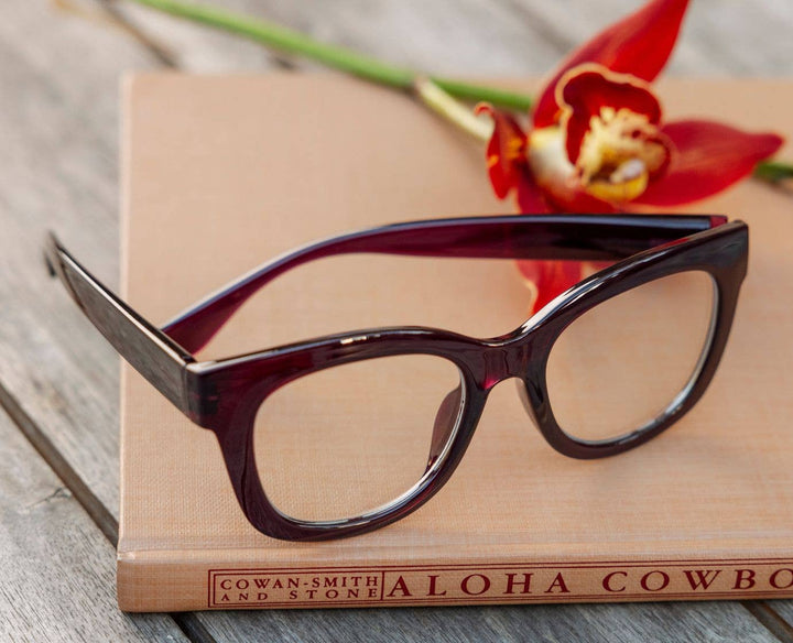 Center Stage Focus (Blue Light): Dark Cherry / Reading / 1.00