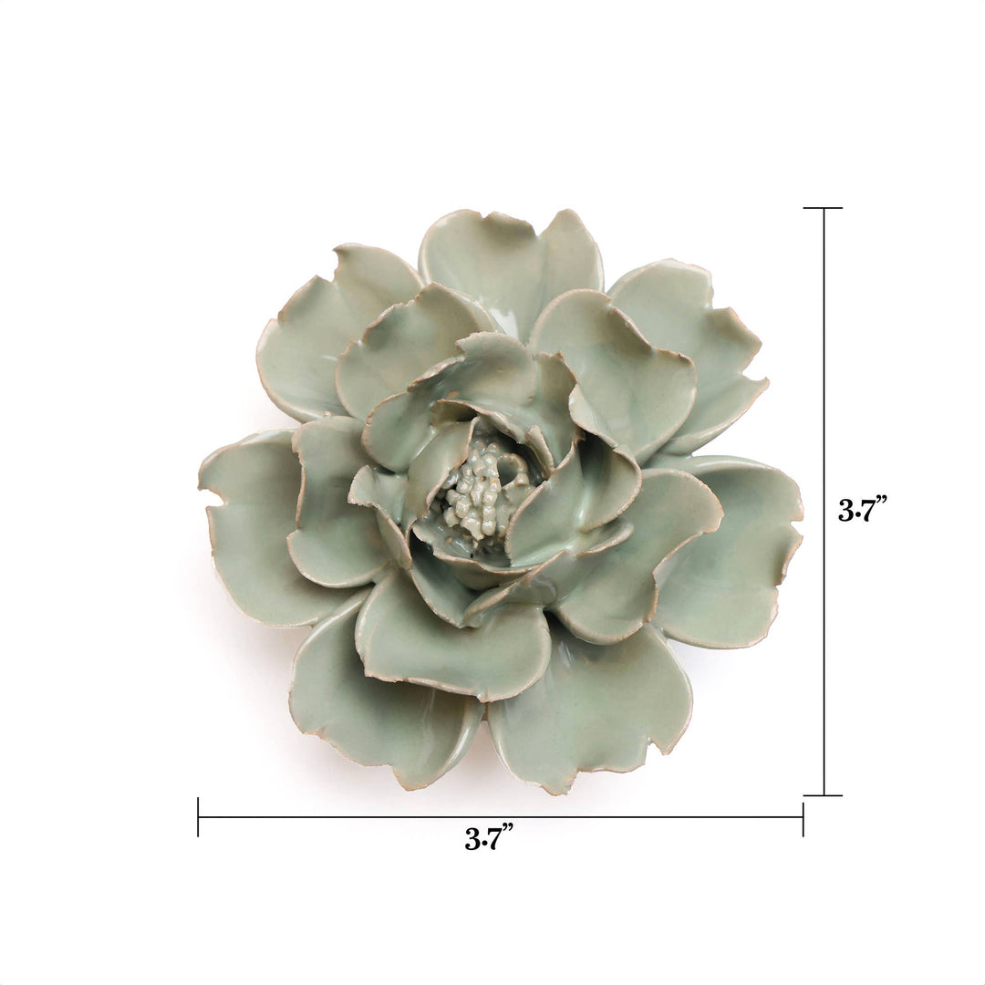 Hand Made Ceramic Wall Flower: Caramel