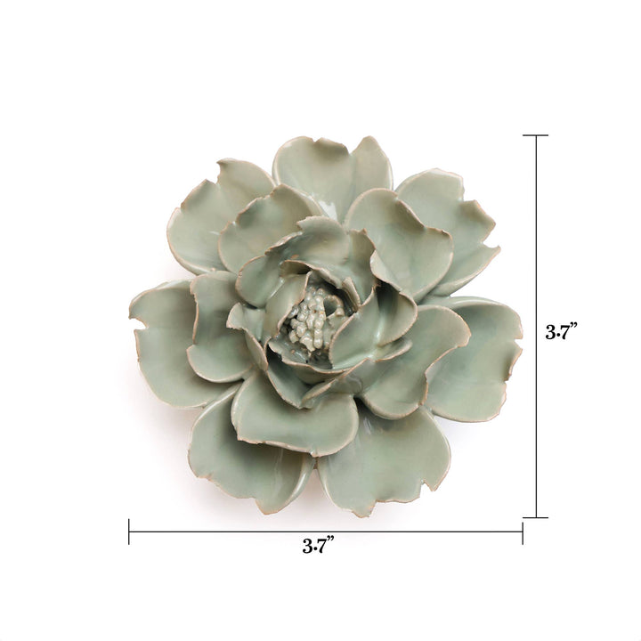 Hand Made Ceramic Wall Flower: Caramel