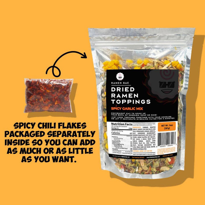Spicy Garlic Dried Toppings Mix - 14 oz