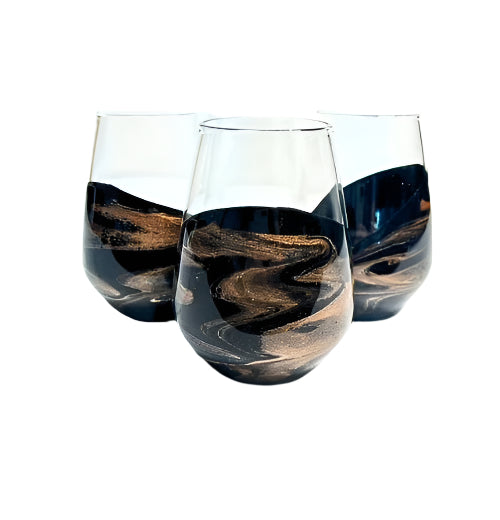 Resin Accented Wine and Entertaining Glass