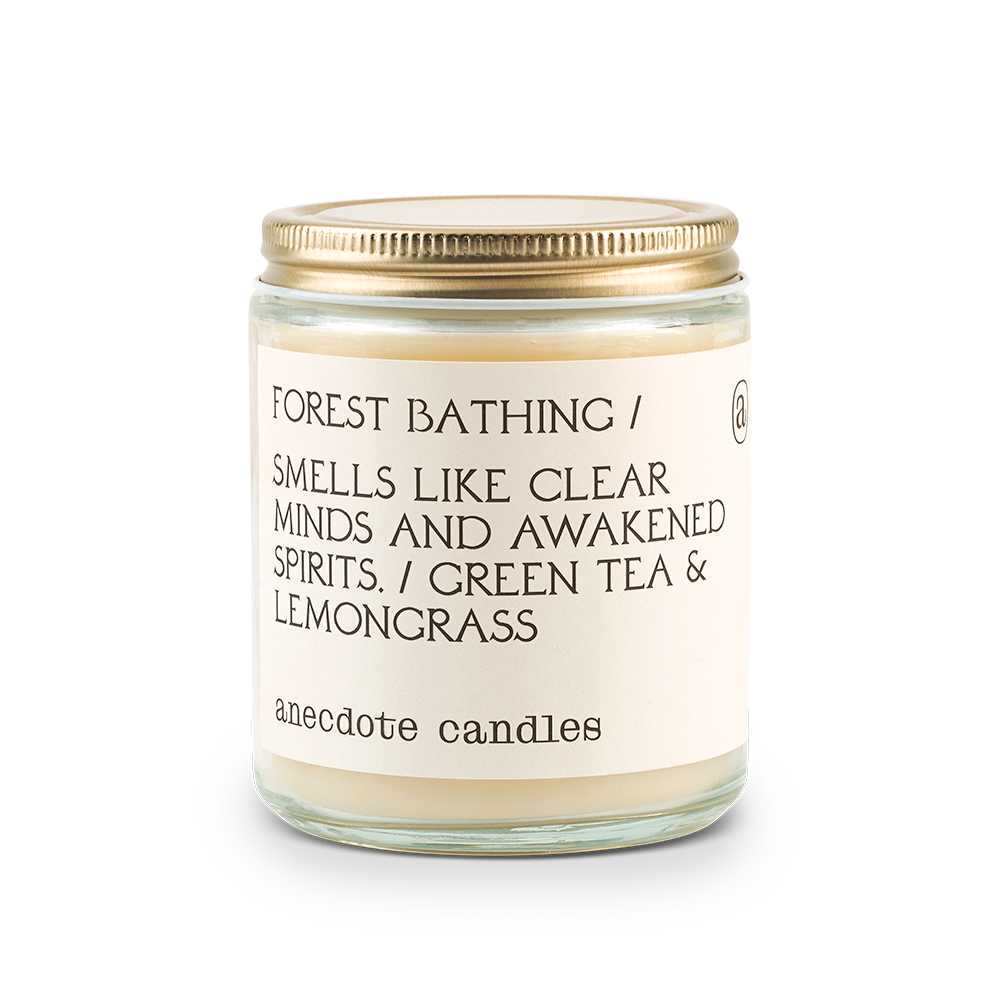 Forest Bathing (Green Tea &amp; Lemongrass) Candle: 7.8 oz Glass Jar
