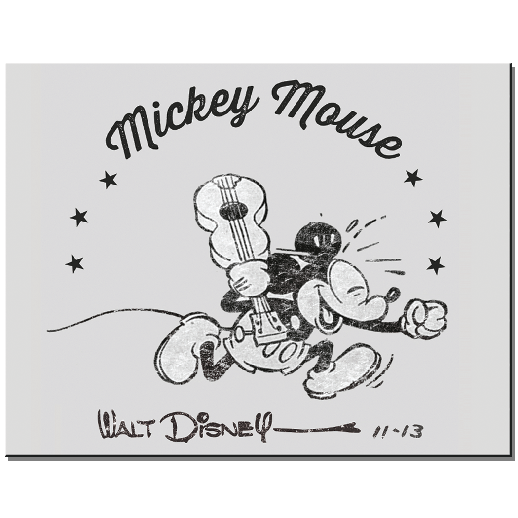 Mickey Mouse with Guitar Tin Sign