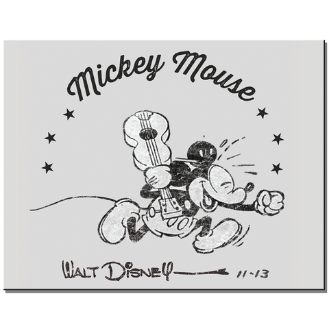 Mickey Mouse with Guitar Tin Sign