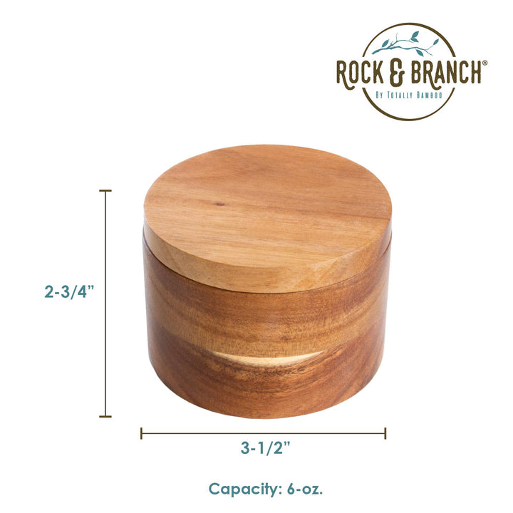 Rock &amp; Branch® Acacia Salt Cellar with Swivel Lid
