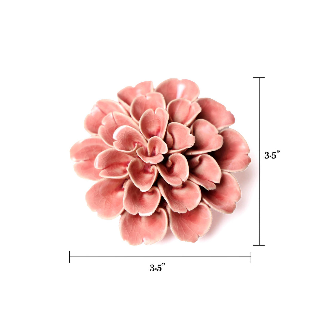 Coral 11 - Ceramic Wall Flower: Pink