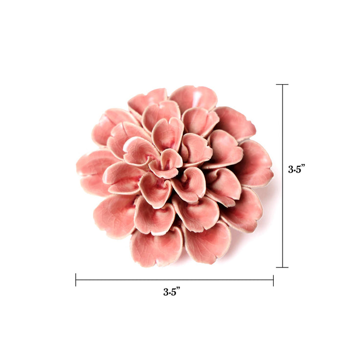 Coral 11 - Ceramic Wall Flower: Pink