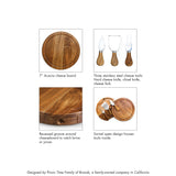 Acacia Cheese Board and Tools Set
