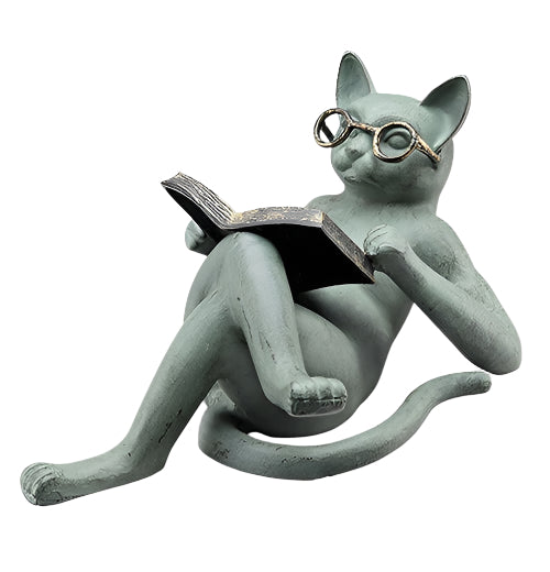 Literary Cat Garden Sculpture