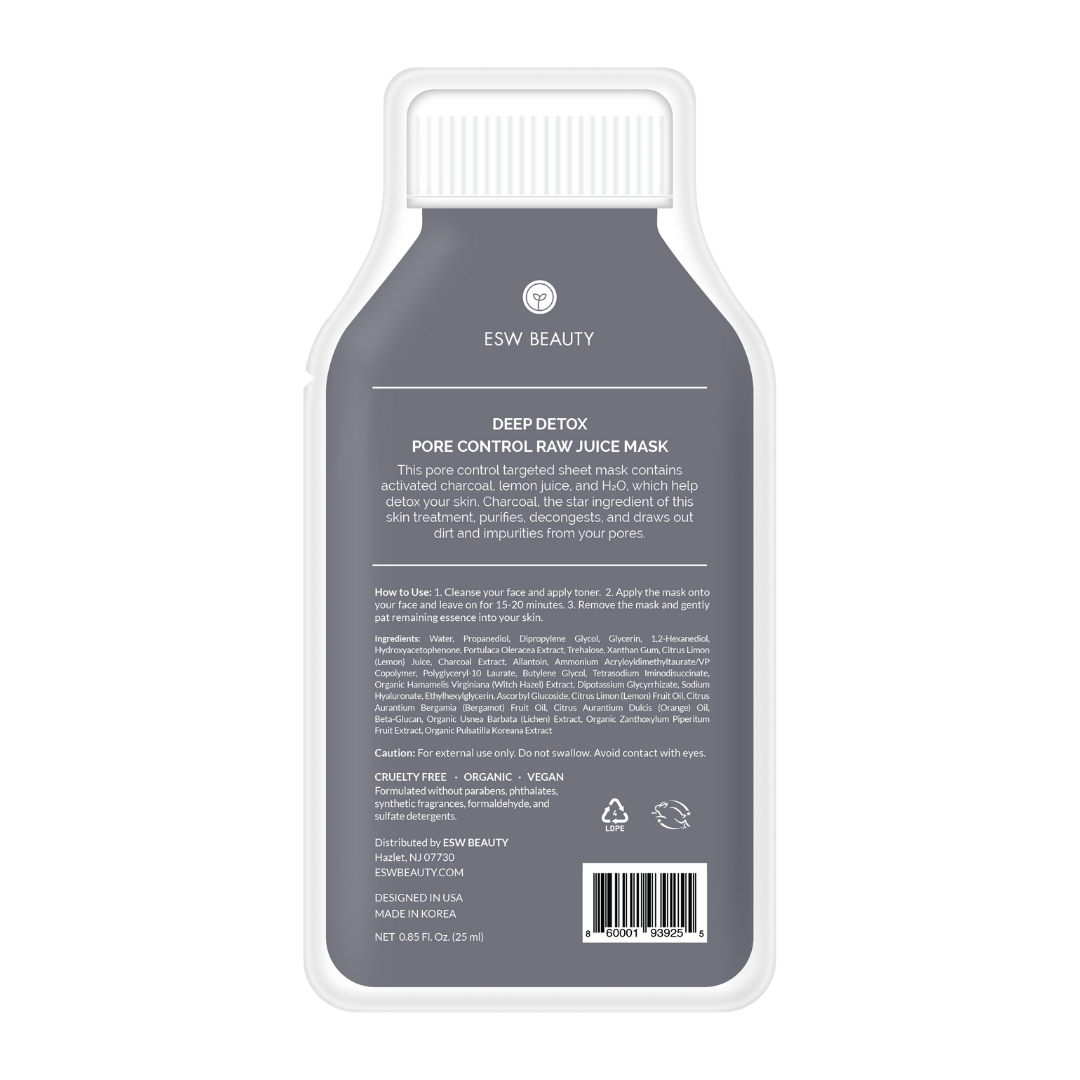 Deep Detox Pore Control Raw Juice Sheet Mask: Regular