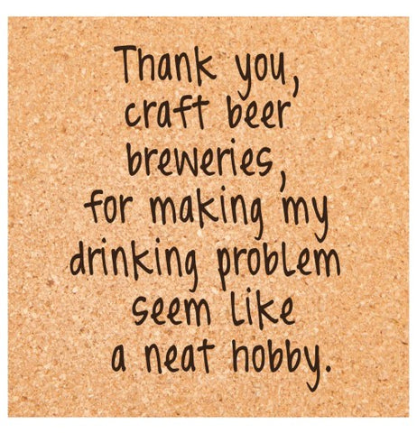 Thank You Craft Beer Breweries Coaster