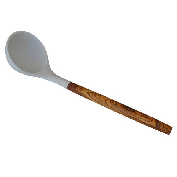 Silicone Ladle with Olive Wood Handle - 12"