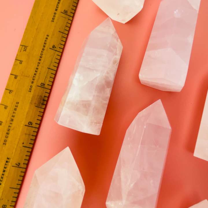 Natural Rose Quartz Crystal Point Spiritual Stone