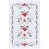 Poinsettia Christmas Dishtowel