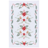 Poinsettia Christmas Dishtowel