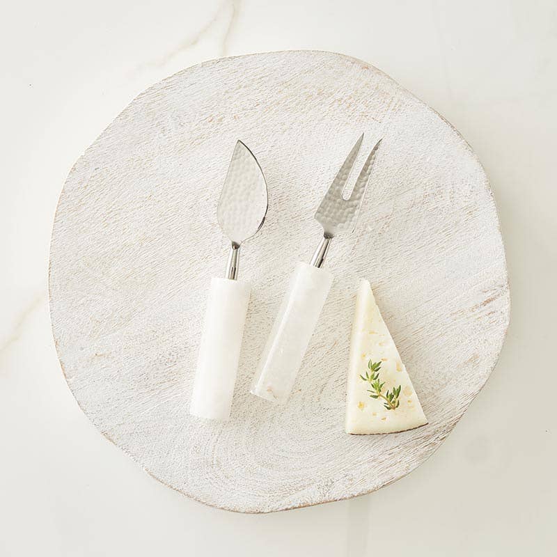 Alabaster Cheese Knives - Set of 2