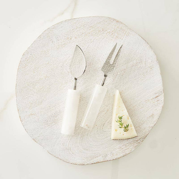 Alabaster Cheese Knives - Set of 2