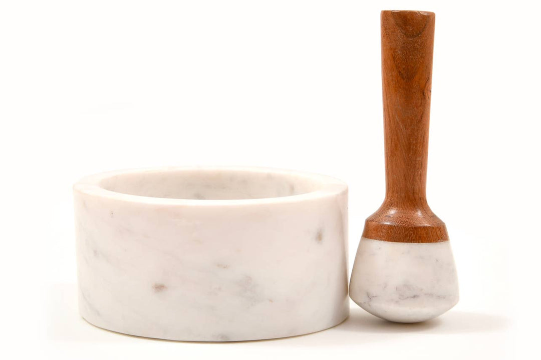 White Marble Mortar &amp; Pestle