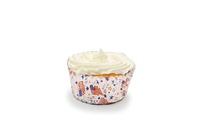 Fox Run Patriotic Cupcake Liners, 50 Count, 3" x 3"
