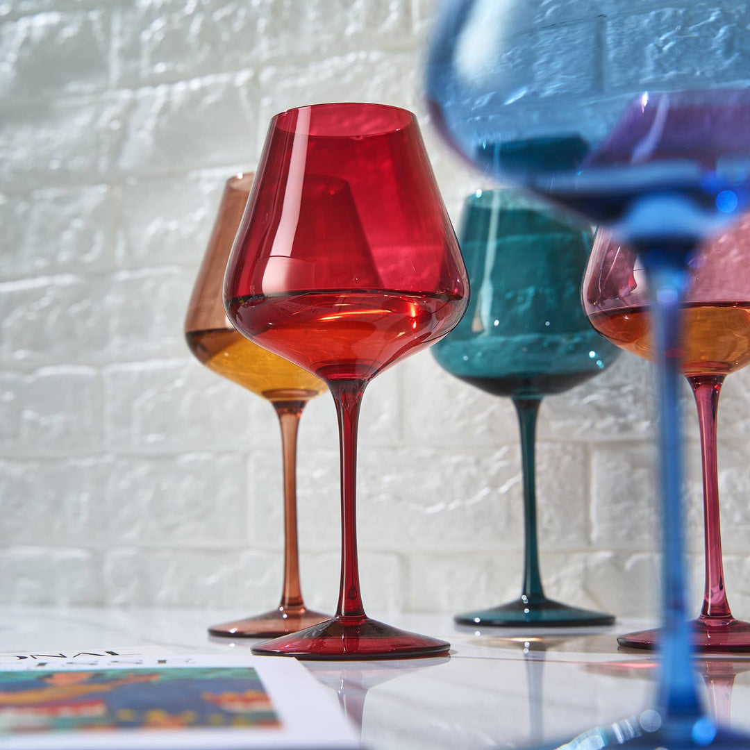 Khen Colored Crystal Wine Glass