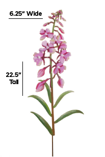 Fireweed Flower Painted Pick -Metal Silhouette Garden Yard