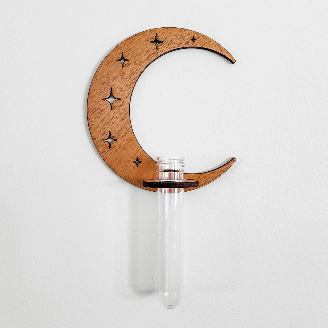 Wall Hanging Propagation Station Wooden Moon &amp; Stars