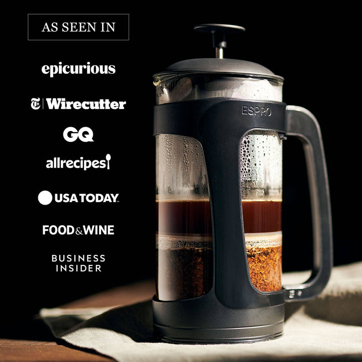 German Glass French Press, Black / 32 oz
