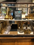 Julep Strainer, Gold Cocktail Jigger