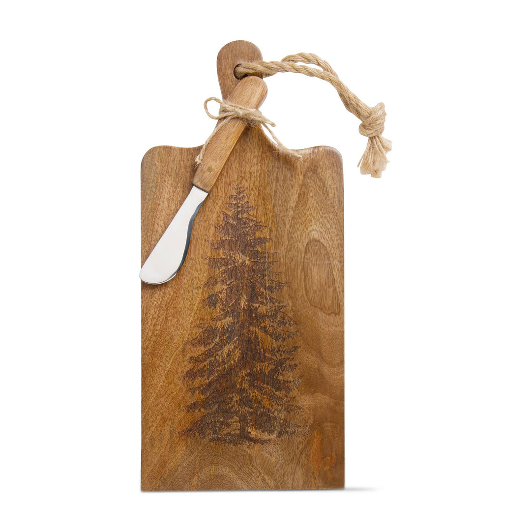 Evergreen Mango Wood Board &amp; Spreader