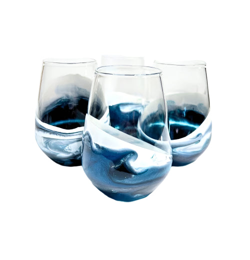 Resin Accented Wine and Entertaining Glass