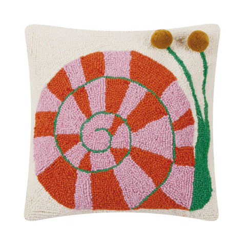Snail's Pace w/Pom Pom Eyes Hook Pillow - Elizabeth Olwen