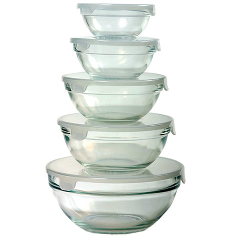 10 Piece Nesting Bowl Set With Lids