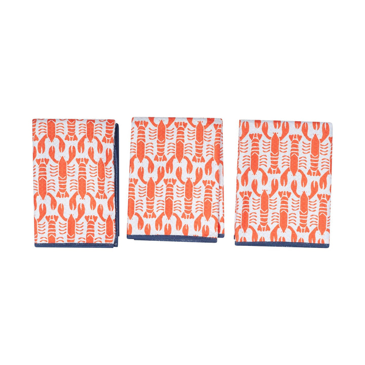 Mighty Mini Towel (Set of 3) Reversible - KN Lobster: Red