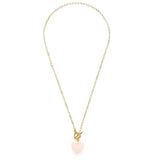 Rose Quartz Heart with Toggle Clasp