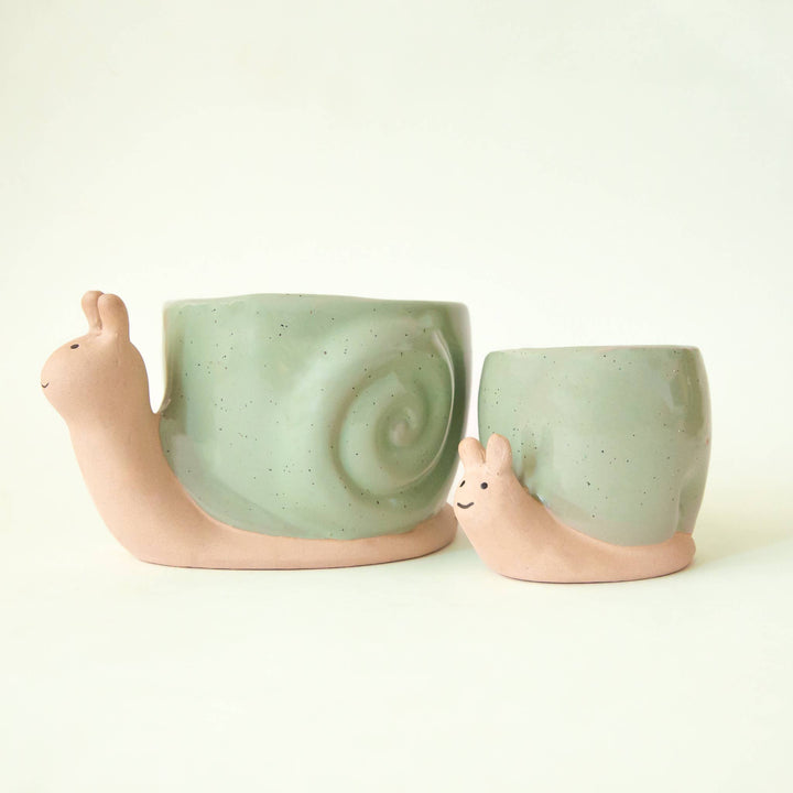 Snail Planter Lagoon Medium