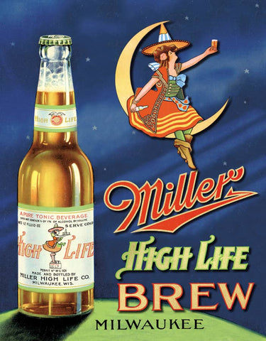 Miller High Life Brew Tin Sign