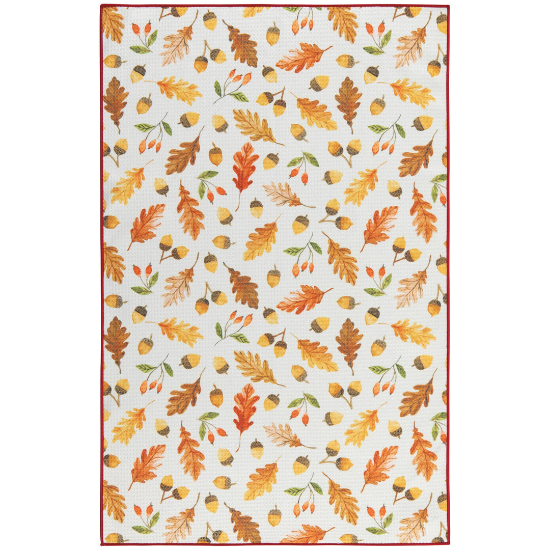 THANKSGIVING Oak and Acorn Recycled Dishtowel