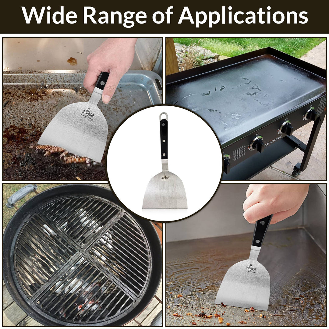 Fox Run Stainless Steel Griddle Scraper, 10.75”x 4.5”x 2.2"