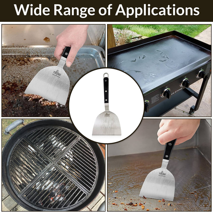 Fox Run Stainless Steel Griddle Scraper, 10.75”x 4.5”x 2.2"