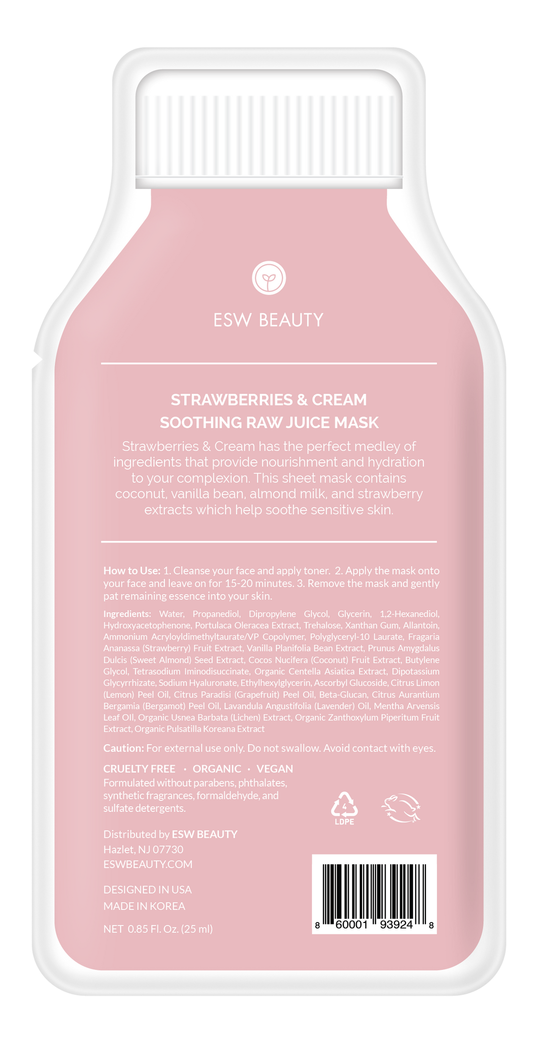Strawberries &amp; Cream Soothing Raw Juice Sheet Mask