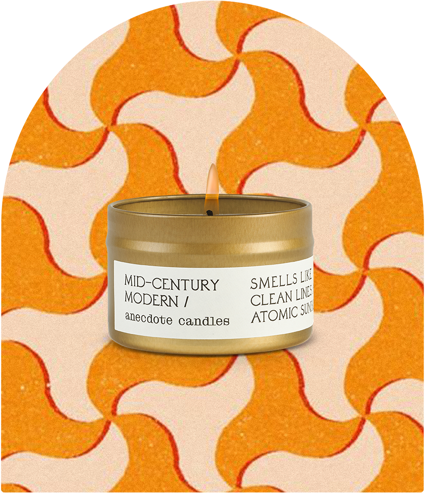 Mid-century Modern (Amber &amp; Vanilla) Candle: 7.8 oz Glass Jar