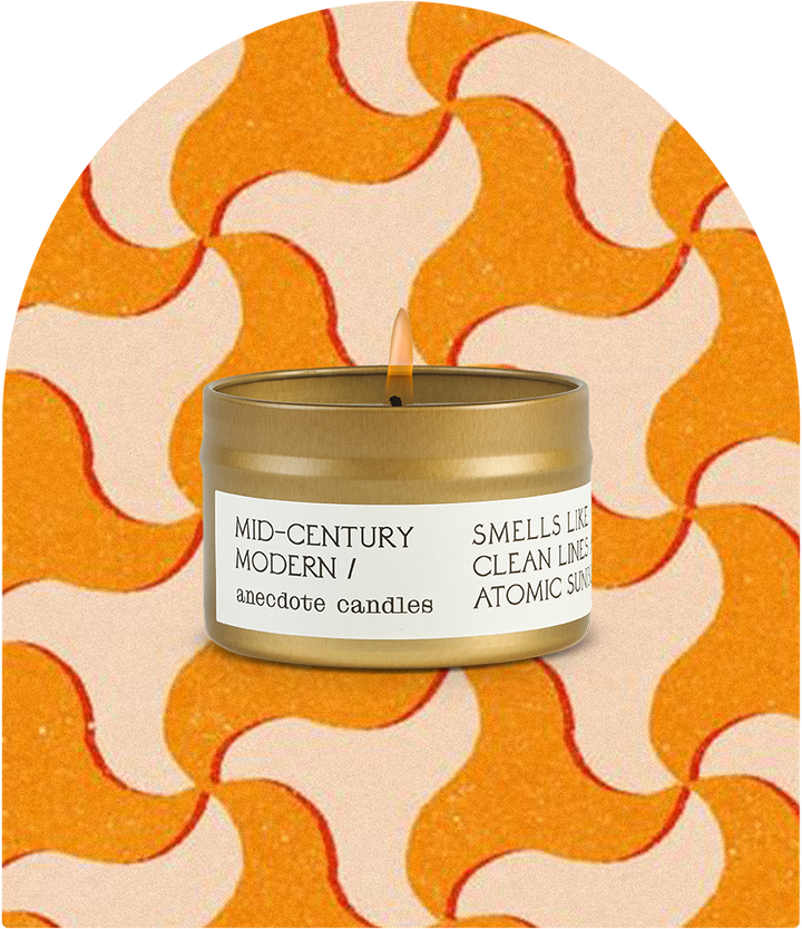 Mid-century Modern (Amber &amp; Vanilla) Candle: 7.8 oz Glass Jar