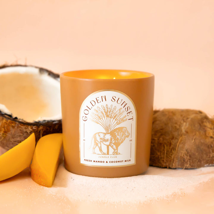 Golden Sunset Candle | Fresh Mango &amp; Coconut Milk