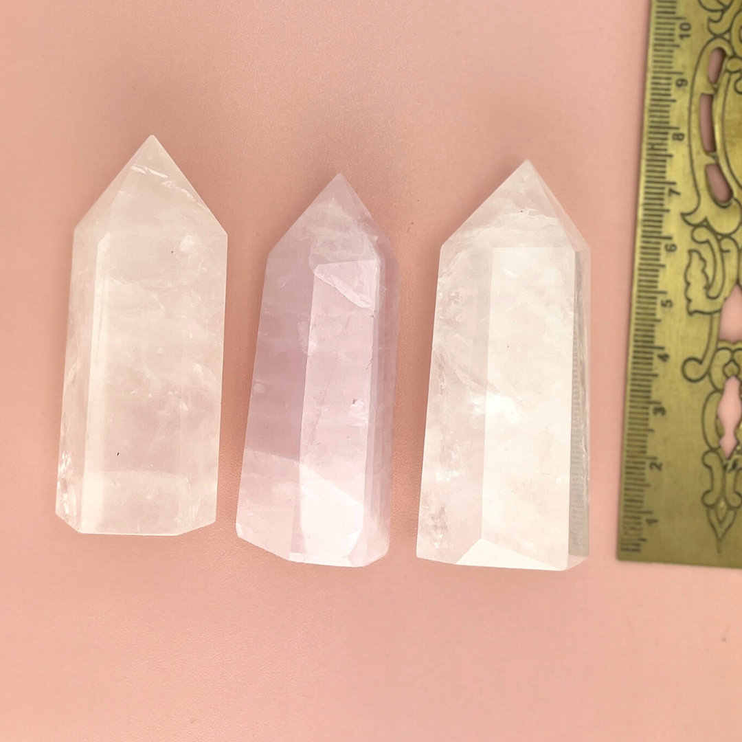Natural Rose Quartz Crystal Point Spiritual Stone
