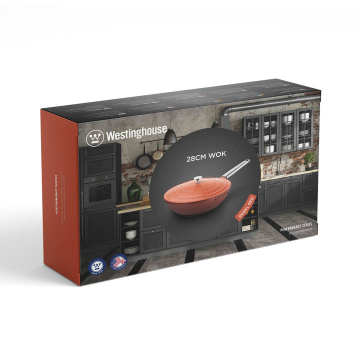Westinghouse 11-Inch Wok with Lid - Performance Series: Blue